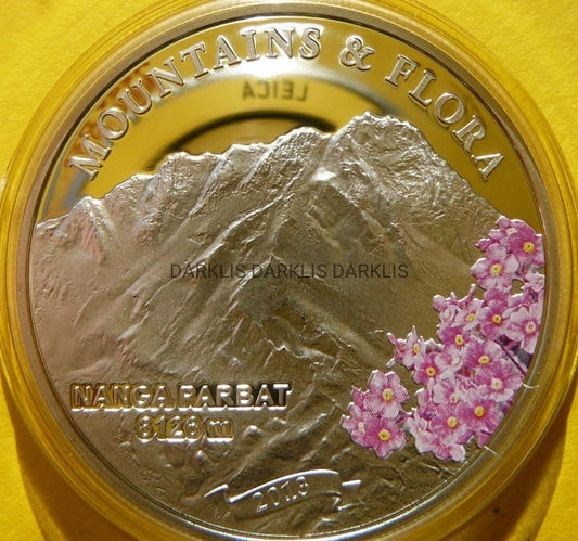 5$ PALAU 2013 NANGA PARBAT HIMALAJE GÓRY KWIATY +CER