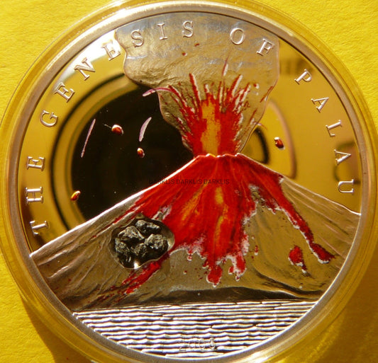 5$ PALAU 2006 ERUPCJA SKAŁA WULKANICZNA KOLOR
