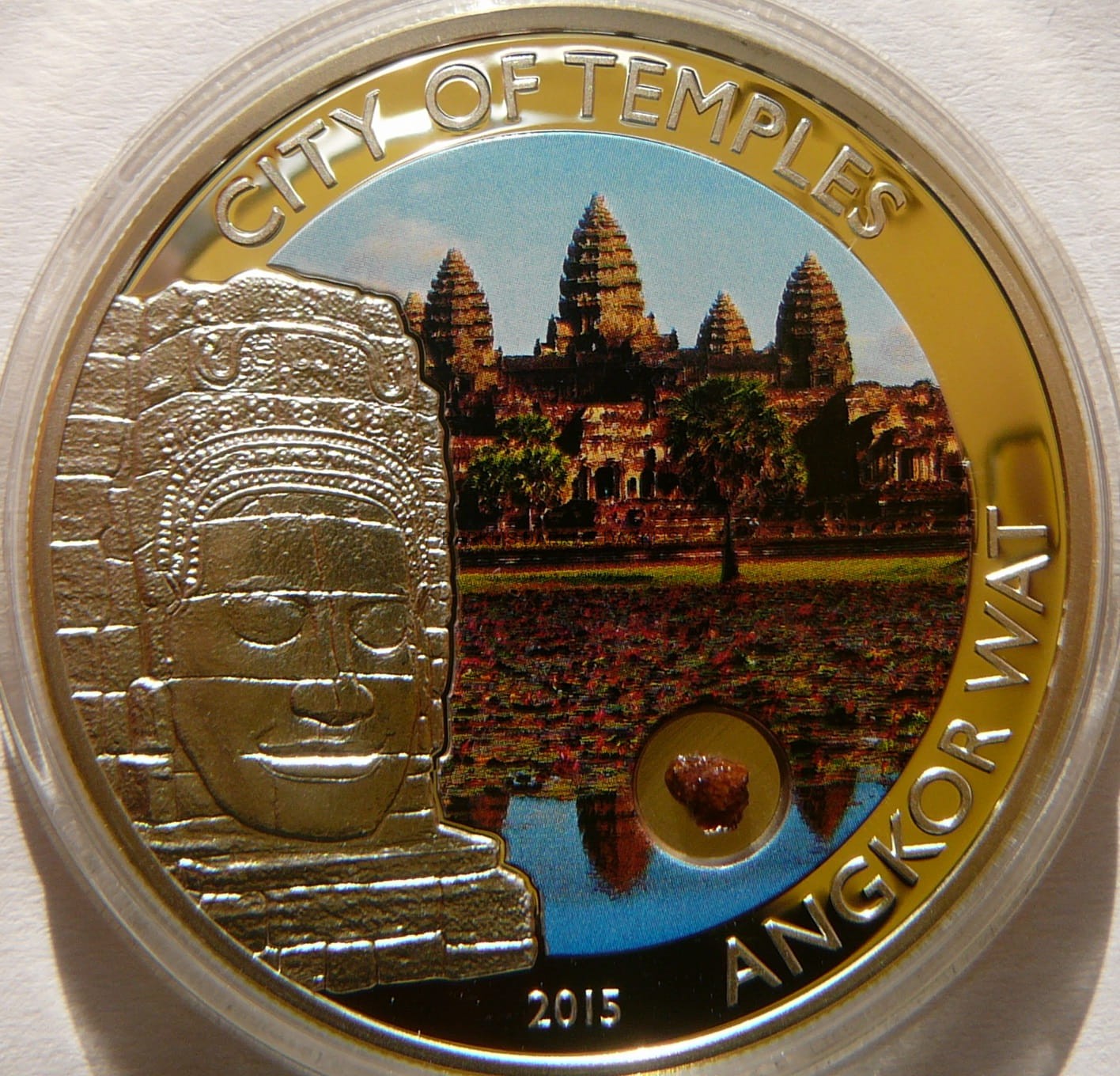 5$ COOK ISL 2015 KAMBODŻA ŚWIĄTYNIA ANGKOR WAT +CER
