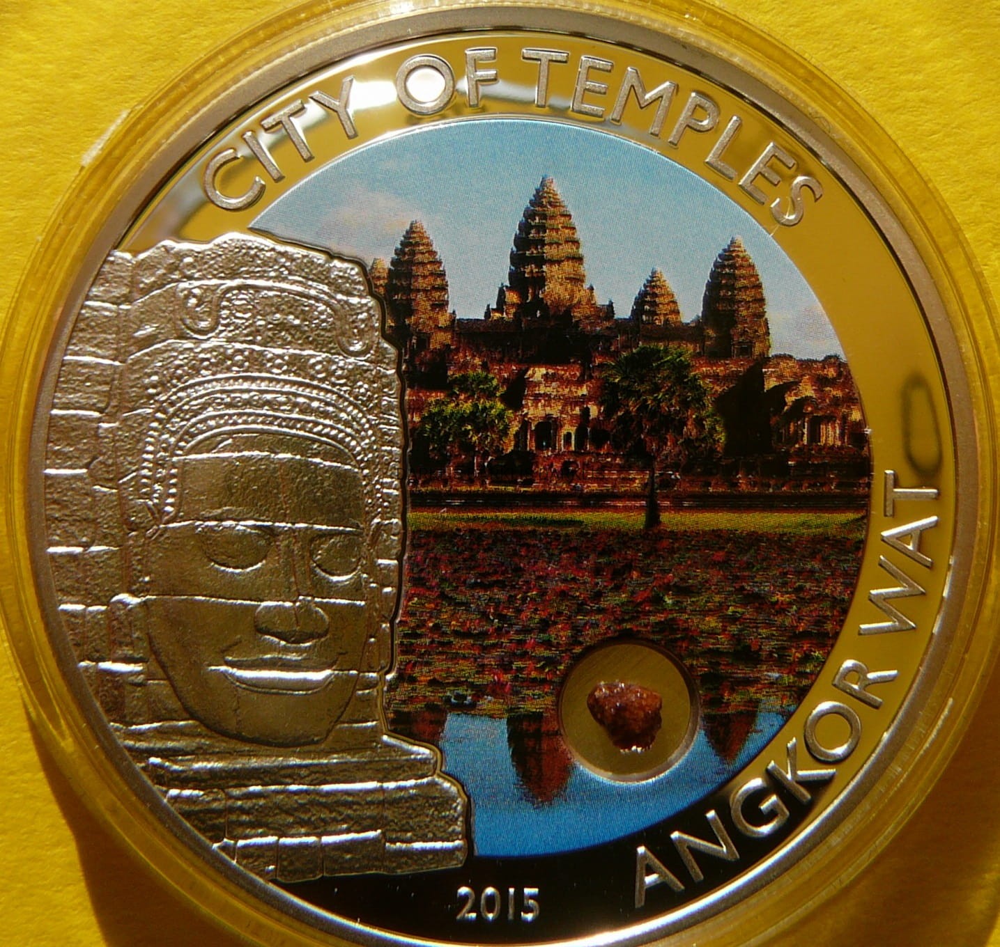 5$ COOK ISL 2015 KAMBODŻA ŚWIĄTYNIA ANGKOR WAT +CER