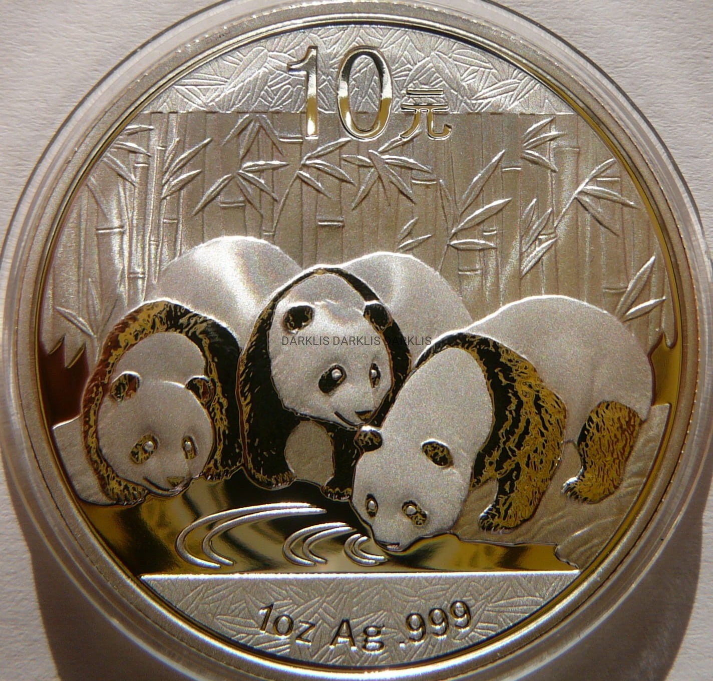 10 YUAN CHINY 2013 PANDA WIELKA Ag 999 Oz RARYTAS