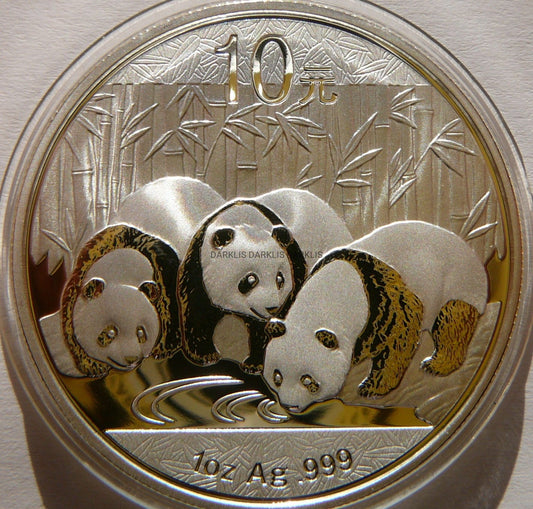 10 YUAN CHINY 2013 PANDA WIELKA Ag 999 Oz RARYTAS
