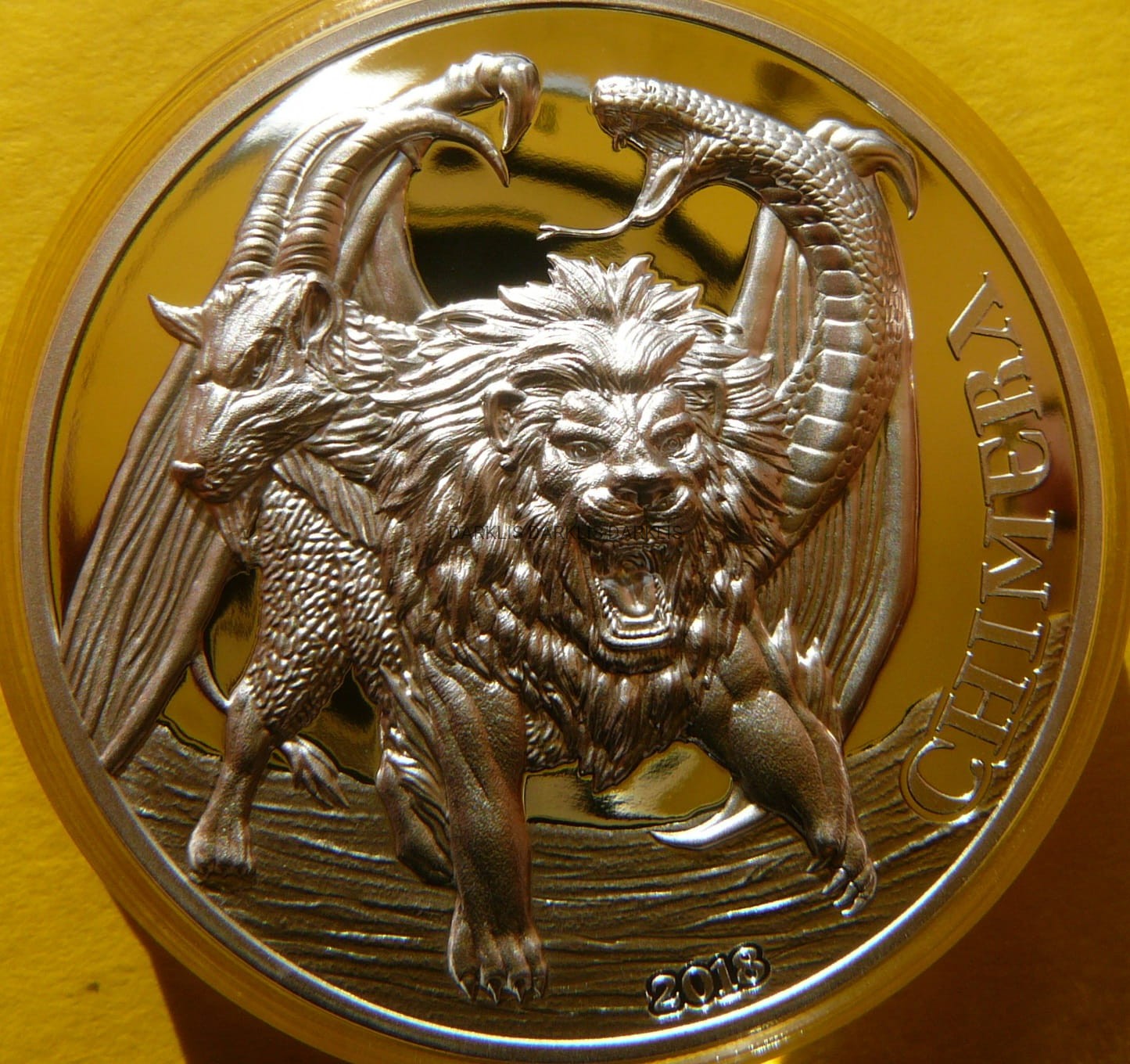 1500 SHILL TANZANIA 2018 CHIMERA HIGH RELIEF 2Oz RZADKA