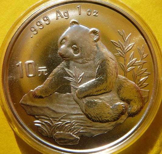 10 YUAN CHINY 1998 PANDA WIELKA Ag 999 Oz MATT