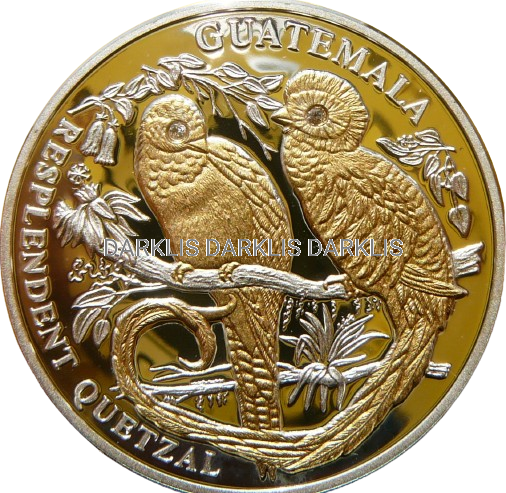 10$ LIBERIA 2005 KWEZAL HERBOWY SREBRO 99 +BRYLANT