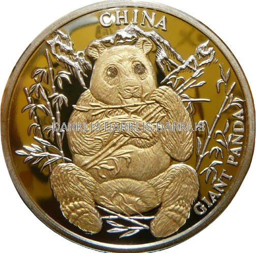 10$ LIBERIA 2004 PANDA WIELKA CHINY Ag 99 +BRYLANT