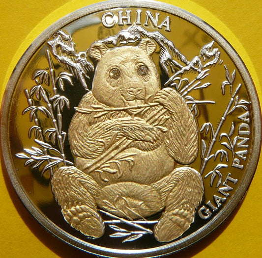 10$ LIBERIA 2004 PANDA WIELKA CHINY Ag 99 +BRYLANT