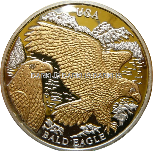 10$ LIBERIA 2004 ORZEŁ BIELIK AMERYKAŃSKI Ag+BRYLANT
