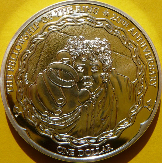 1$ NOWA ZELANDIA 2021 FRODO BAGGINS SREBRO 999 Oz
