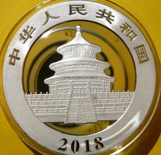 10 YUAN CHINY 2018 PANDA WIELKA SREBRO 999