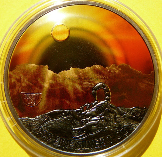 2$ NIUE 2020 SKORPION PUSTYNIA CHROM RUTHEN Ag 999 +CE