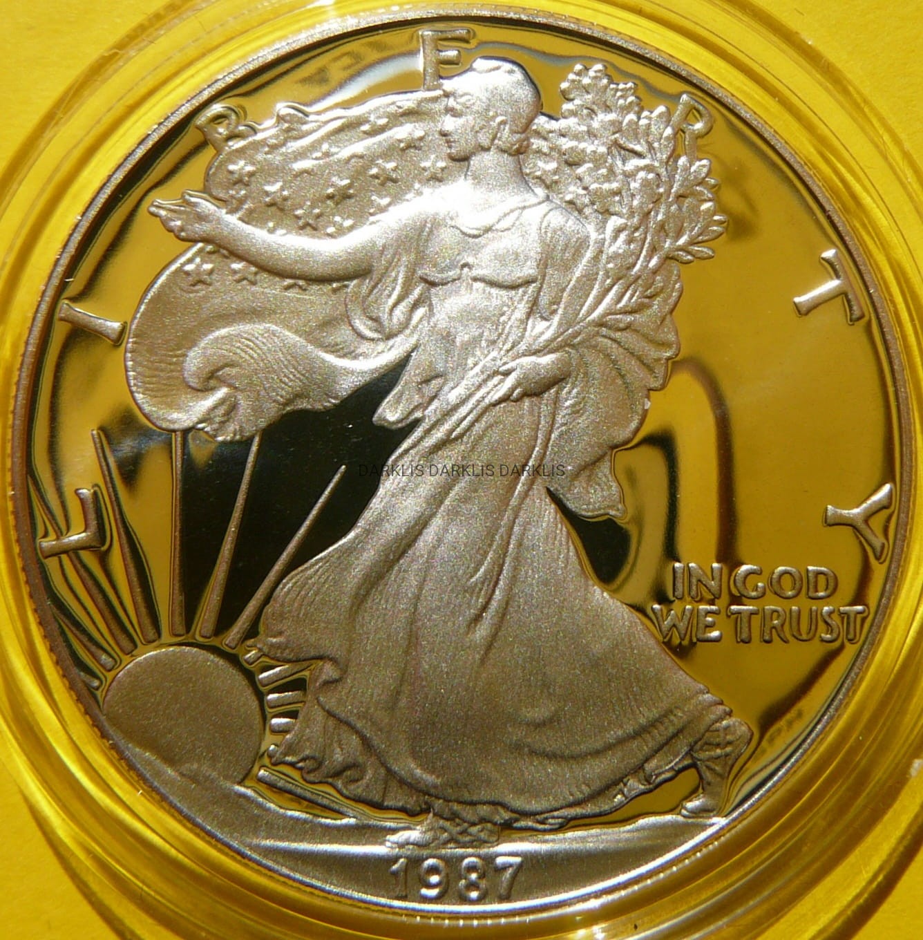 1$ USA 1987 S EAGLE BOGINI WOLNOŚCI LIBERTY Ag Oz PROOF