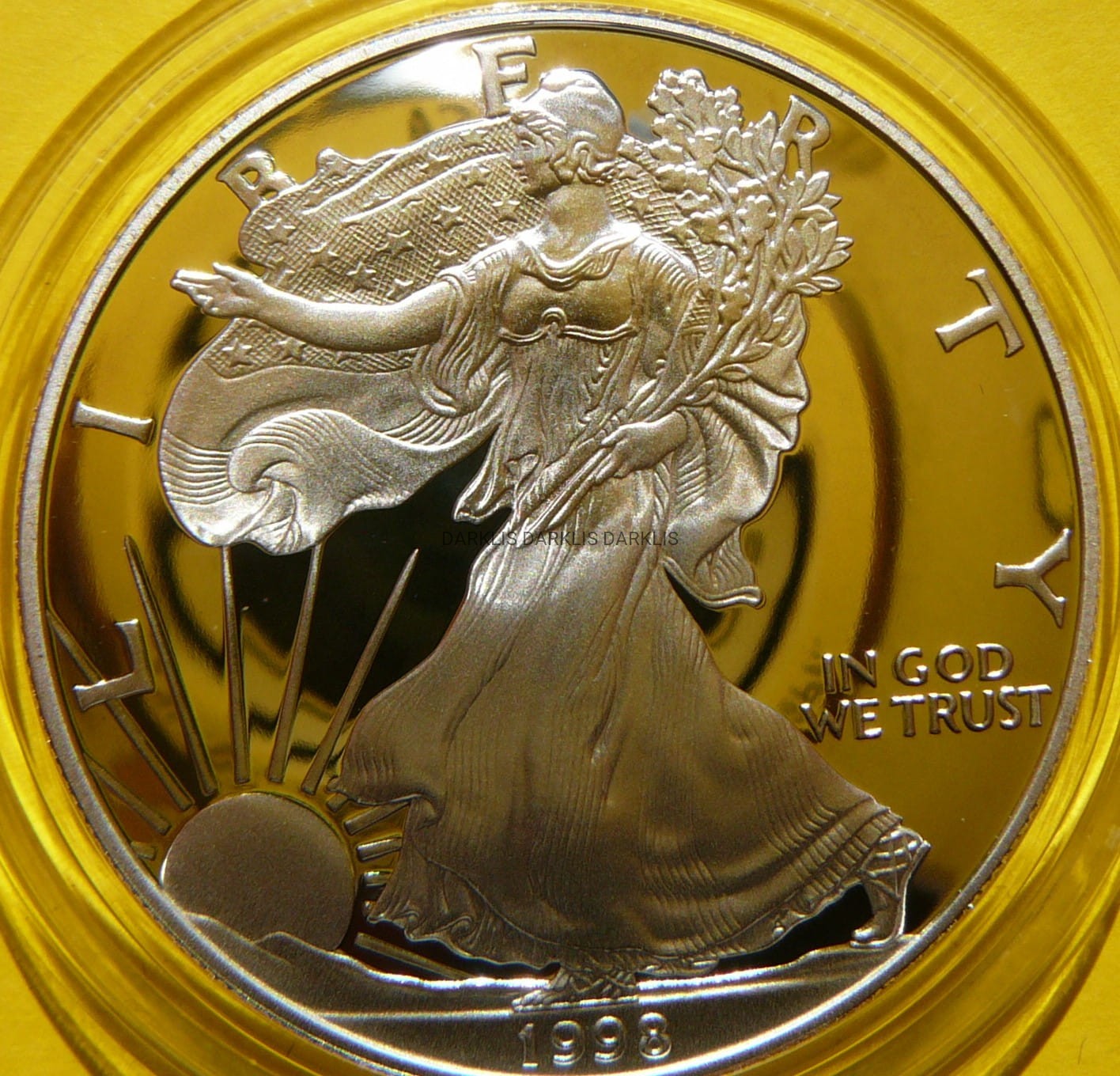 1$ USA 1998 P EAGLE BOGINI WOLNOŚCI LIBERTY Ag Oz PROOF