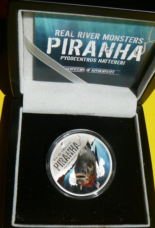 2$ NIUE 2013 PIRANIA POTWORY Z RZEK KOLOR RZADKA