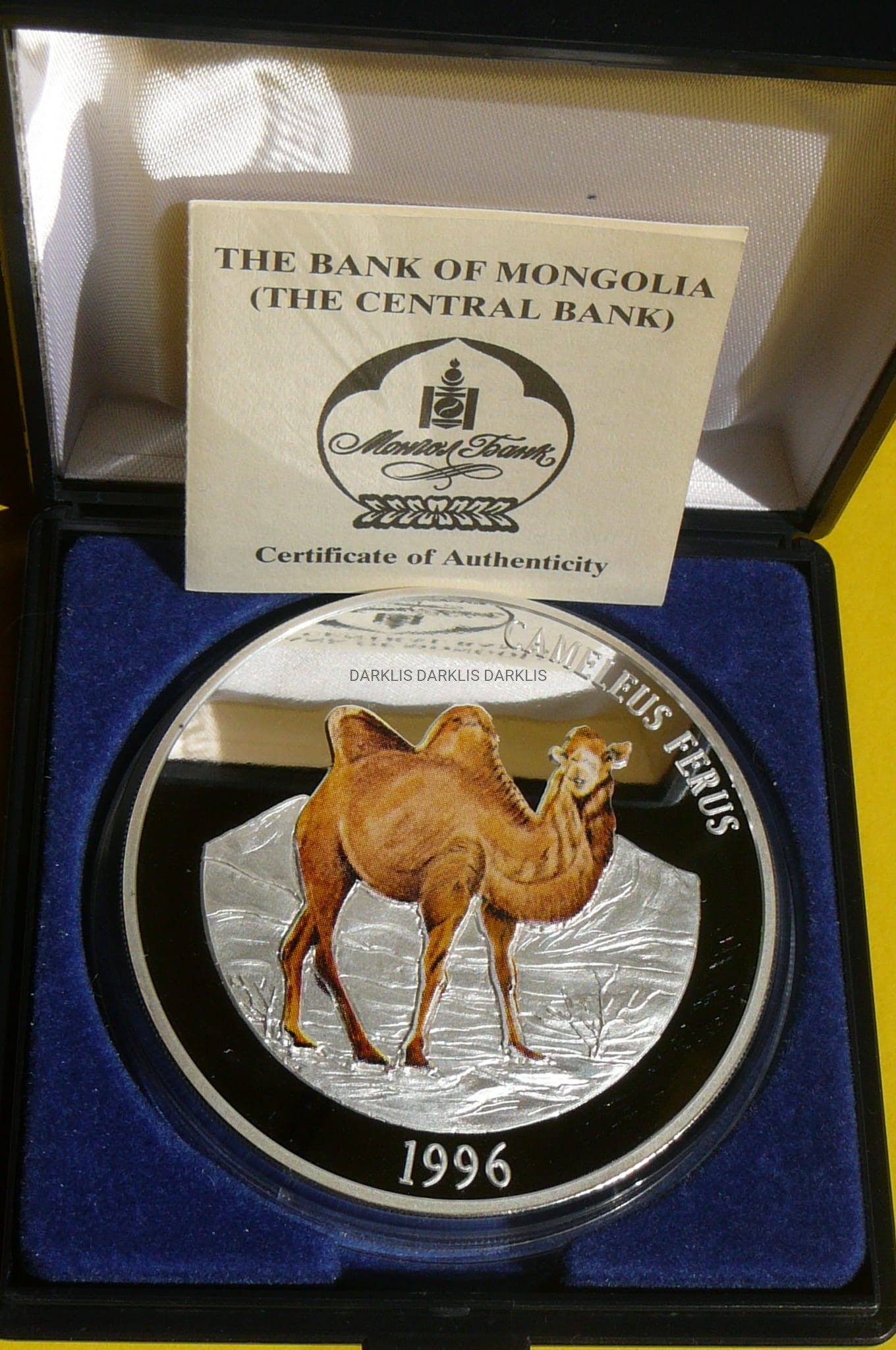 5000 TUGRIK MONGOLIA 1996 WIELBŁĄD KOLOR 5Oz +CER