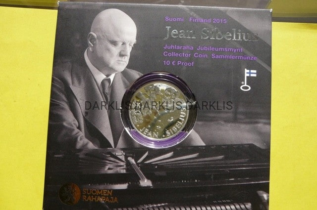 10 EURO FINLANDIA 2015 MUZYK JEAN SIBELIUS PROOF
