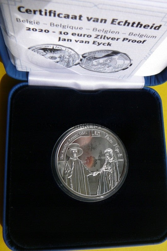 10 EURO BELGIA 2020 JAN VAN EYCK GOTYK Ag925 PROOF