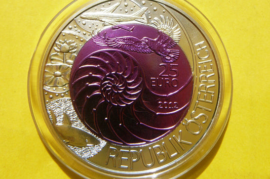 25 EURO AUSTRIA 2012 BIONIKA SREBRO + NIOB darklis