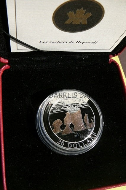 20$ KANADA 2004 ZATOKA FUNDY - Ag 999 -Oz- ZŁOCONA