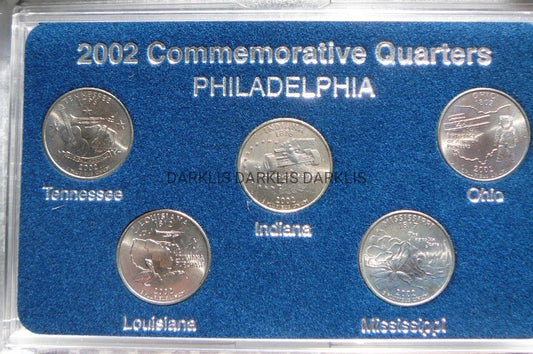 5X25 CEN USA 2002-P INDIANA OHIO LOUISIANA MISSISS