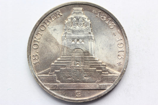 3 MARKI KAISERREICH SAKSONIA 1913 LIPSK POMNIK Nr3