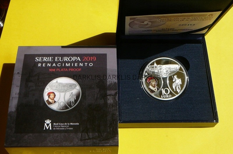 10 EURO HISZPANIA 2019 RENESANS KOLOR RZADKA! CUDO