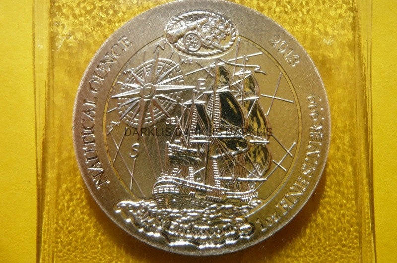 50 FR RWANDA 2018 ŻAGLOWIEC ENDEAVOUR Ag 999 Oz