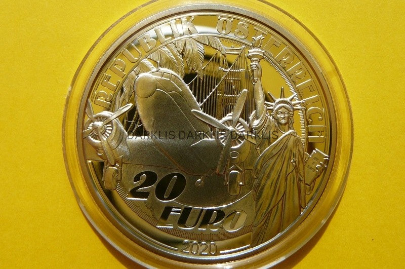 20 EURO AUSTRIA 2020 SEN O LATANIU SAMOLOT AIRBUS A380