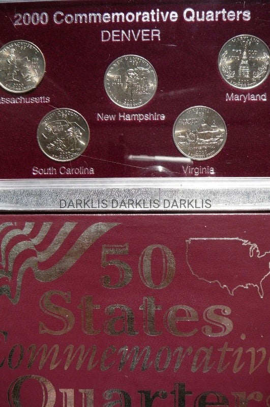 5X25 CENT USA 2000-D VIRGINIA MARYLAND CAROLINA
