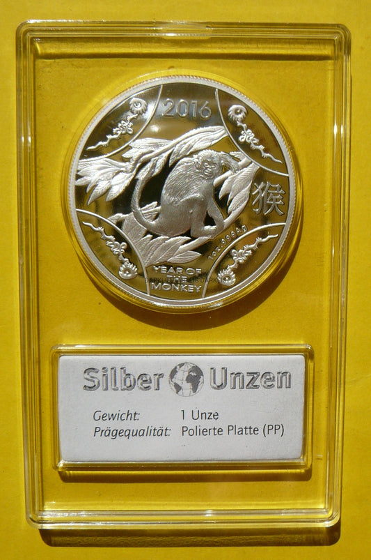 1$ AUSTRALIA 2016 ROK MAŁPY Ag 999 Oz +CER RZADKA