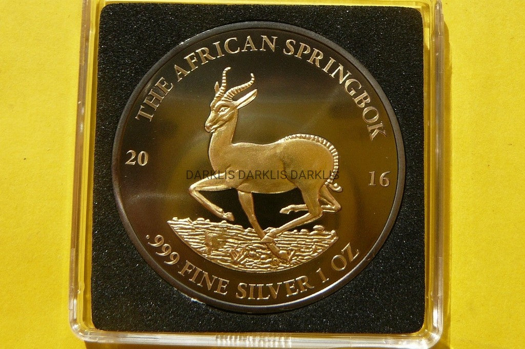 1000 FR GABON 2016 SPRINGBOK Ag/Au Oz RUTHEN