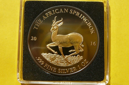 1000 FR GABON 2016 SPRINGBOK Ag/Au Oz RUTHEN