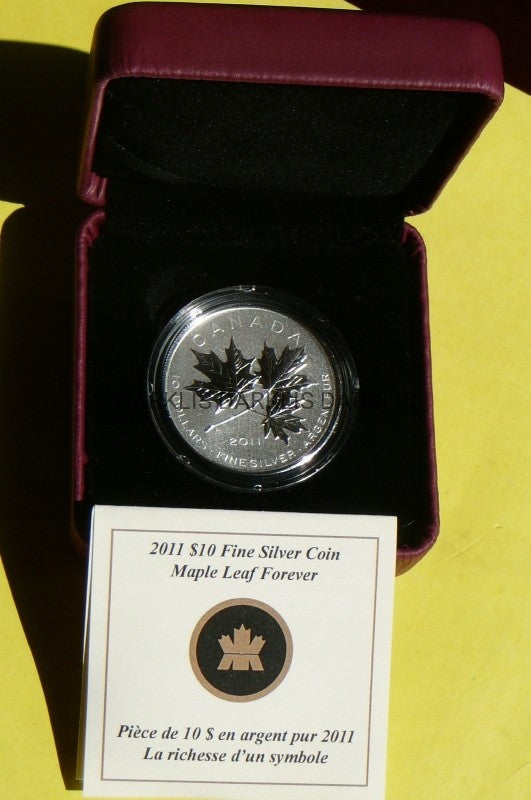 10$ KANADA 2011 - LIŚCIE KLONU - SREBRO 999 +CERT