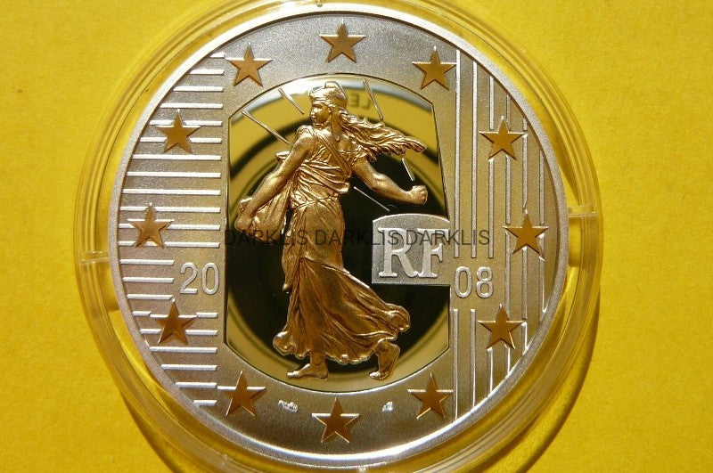 1,5EURO FRANCJA 2008 KOBIETA REPUBLIKA SREBRO/ZŁOT