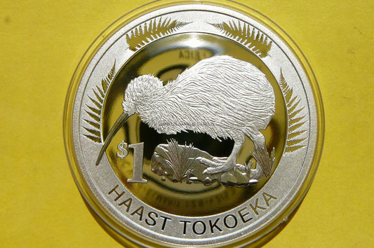 1$ NOWA ZELANDIA 2008 KIWI SREBRO 999 UNCJA PROOF