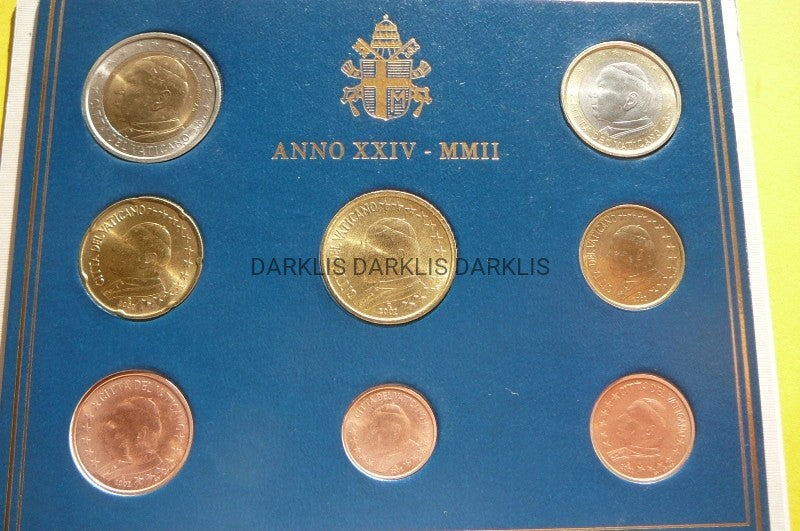 KMS EURO WATYKAN 2002 PAPIEŻ JAN PAWEŁ II darklis
