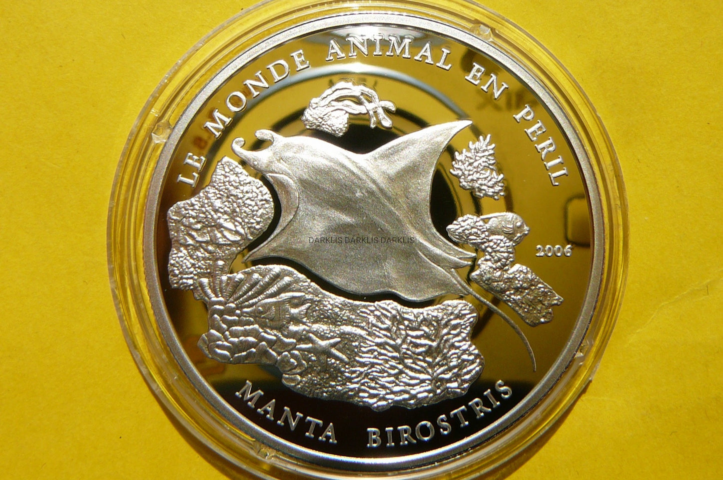 1000 FR BENIN 2006 MANTA DIABEŁ MORSKI SREBRO 999