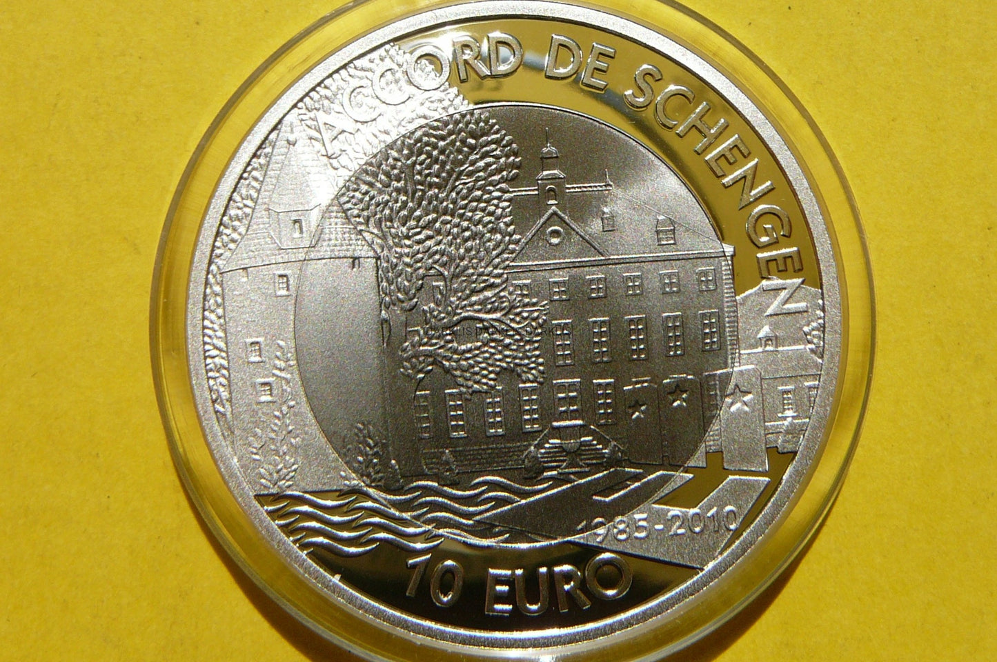 10 EURO LUKSEMBURG 2010 UKŁAD z SCHENGEN Ag RZADKA