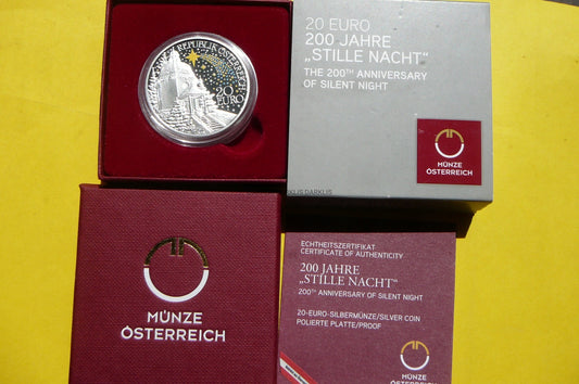 20 EURO AUSTRIA 2018 - 200-LECIE KOLĘDY CICHA NOC