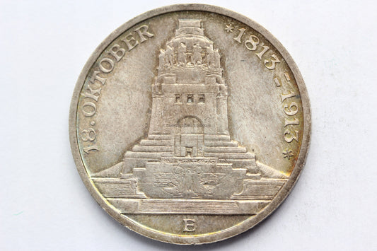 3 MARKI KAISERREICH SAKSONIA 1913 LIPSK POMNIK Nr4