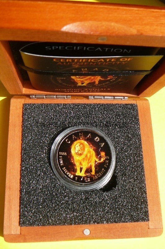 5$ KANADA 2018 LEW LEAF BURNING ANIMALS Ag/Au RUTH