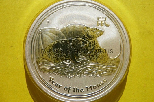 1$ AUSTRALIA 2008 ROK SZCZURA MYSZY LUNAR Ag 99 Oz