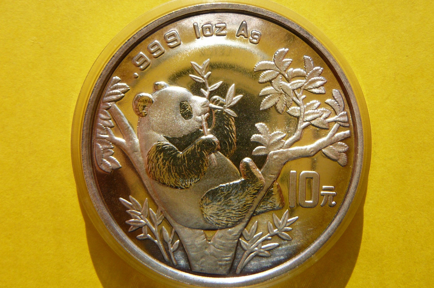 10 YUAN CHINY 1995 PANDA WIELKA Ag 999 Oz MATT
