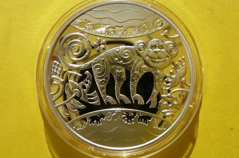 5HRYWNY UKRAINA 2016-ROK MAŁPA ZODIAK RZADKA-Ag925