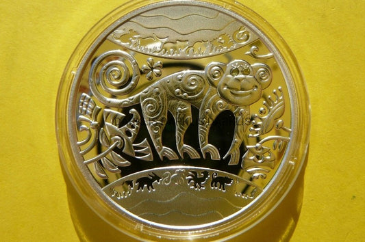 5HRYWNY UKRAINA 2016-ROK MAŁPA ZODIAK RZADKA-Ag925