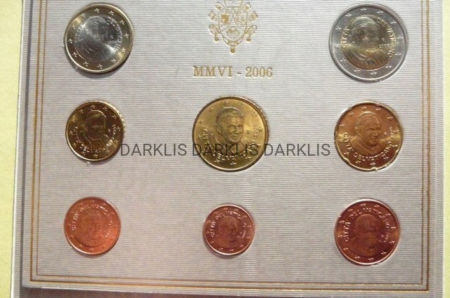 KMS EURO WATYKAN 2006 PAPIEŻ BENEDYKT XVI darklis