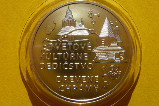 10 EURO SŁOWACJA 2010 DREWNIANY KOŚCIÓŁ KARPATY Ag