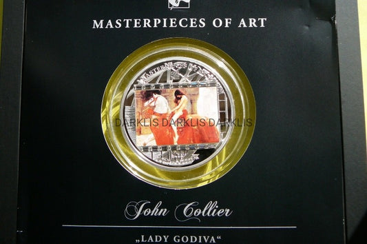20$ 2013 MASTERPIECES OF ART LADY GODIVA Ag999 3Oz