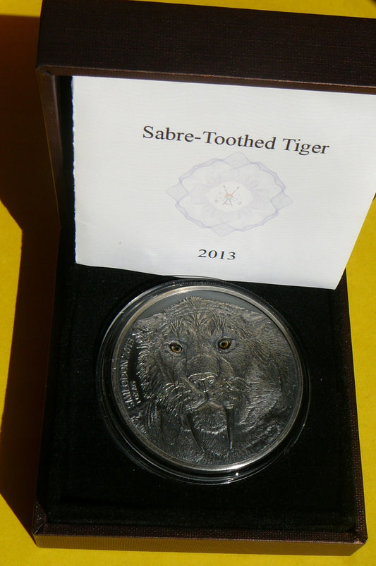 BURKINA FASO 1000 FR 2013 TYGRYS SZABLOZĘBNY RZADKA