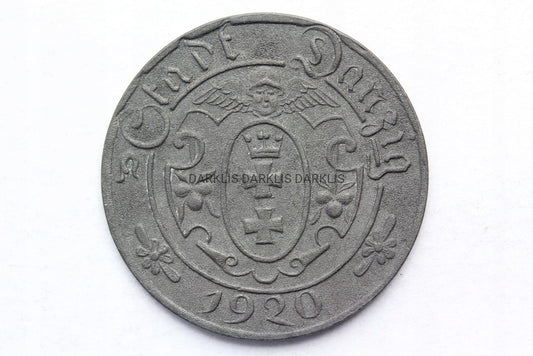 10 FENIGÓW WOLNE MIASTO GDAŃSK 1920 SUPER STAN [2]